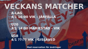 Läs mer om artikeln Matcher vecka 1