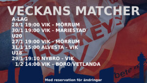 Läs mer om artikeln Matcher vecka 5