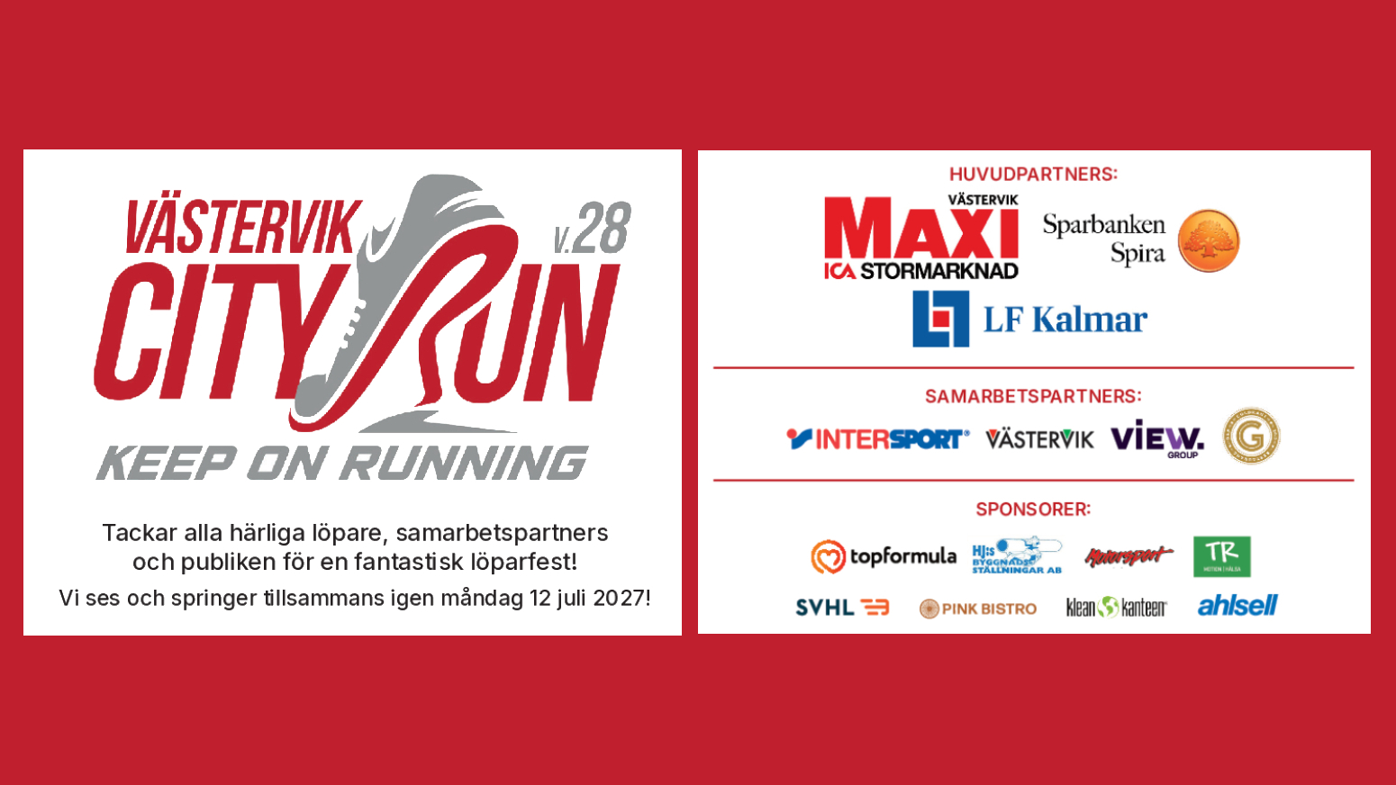 Du visar för närvarande Tack till alla som bidrog till årets Västervik City Run 2026!
