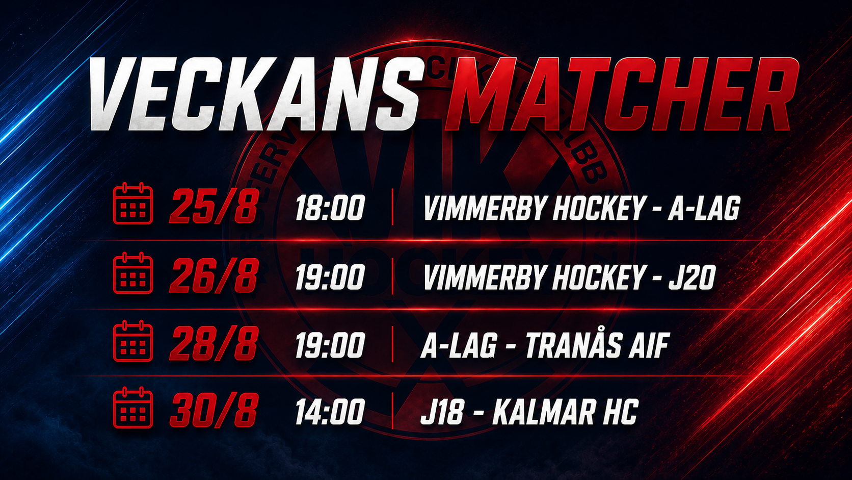 Du visar för närvarande Träningsmatcher Vecka 35