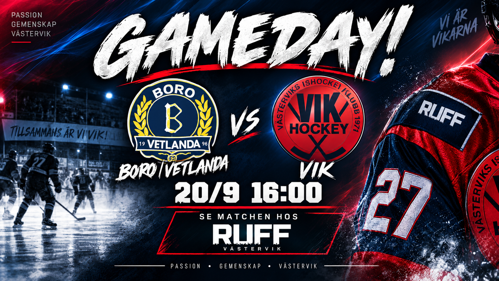 Du visar för närvarande Träningsmatch borta mot Boro/Vetlanda idag!