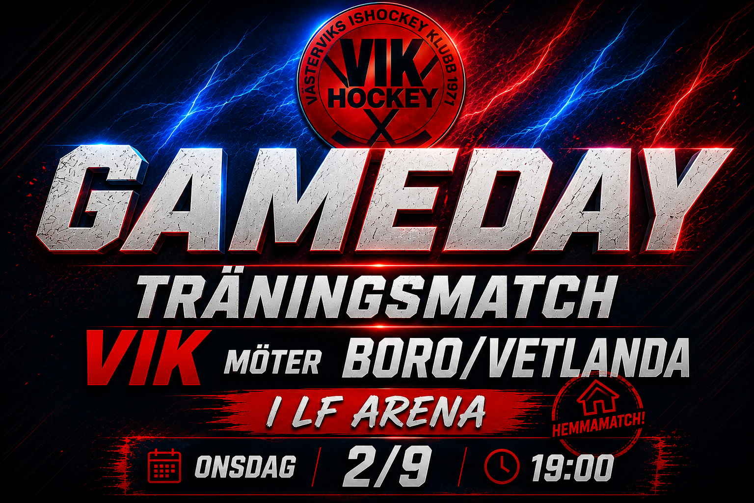 Du visar för närvarande VIK tar emot Boro/Vetlanda i LF Arena