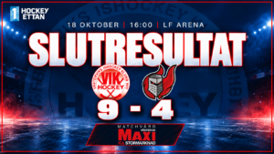 Slutresultat Västervik-Nyköping 9-4
